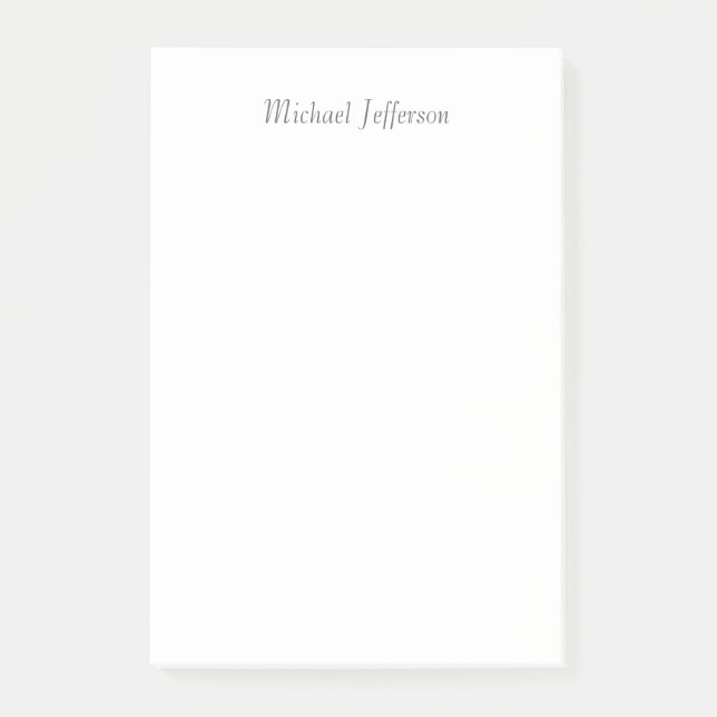Handwriting Script Name Elegant Plain Simple Post-it Notes (Front)