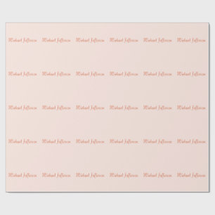 Handwriting Script Name Elegant Plain Simple Wrapping Paper