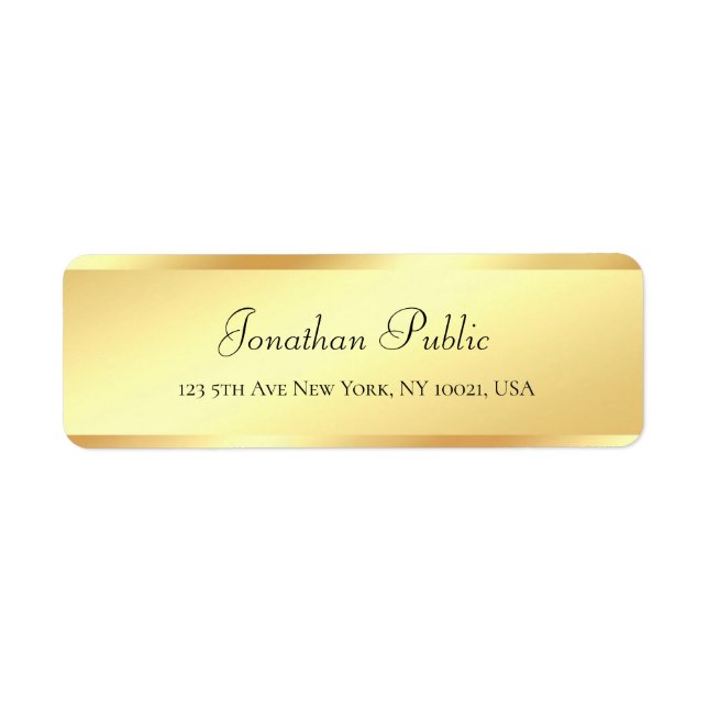 Handwriting Script Name Gold Look Elegant Luxury (Front)