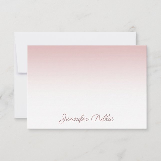 Handwriting Script Name Rose Gold Template (Front)