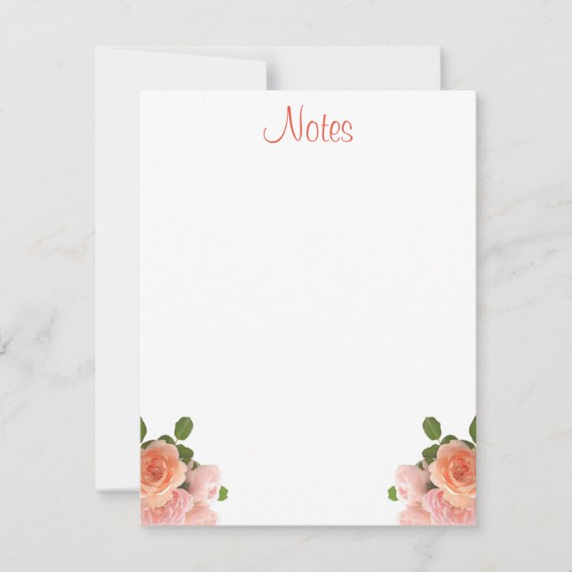 Handwriting Script Template Watercolor Floral (Front)