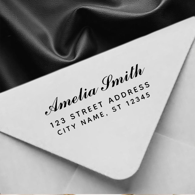 Handwriting Style Personalized Name & Address      Self-inking Stamp (Creator Uploaded)