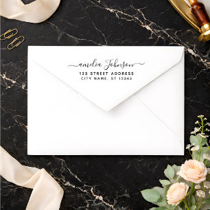 Handwriting Style Personalized Name & Address Self-inking Stamp