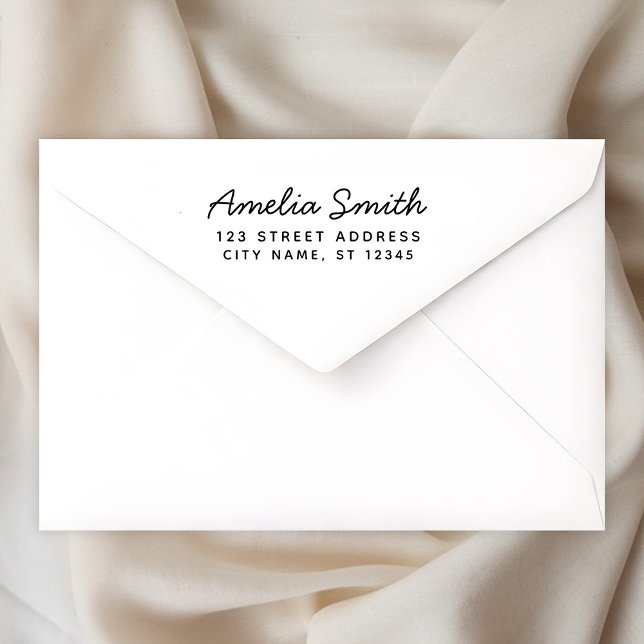 Handwriting Style Personalized Name & Address      Self-inking Stamp (Creator Uploaded)