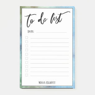 Handwriting To Do List Multicolored Border, Lined Post-it Notes