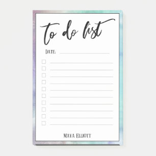 Handwriting To Do List Multicolored Border, Lined Post-it Notes