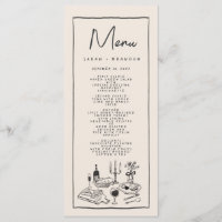 Handwriting Typography Retro Wedding Menu