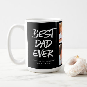 Handwritten Best Dad Ever Photo Collage Coffee Mug