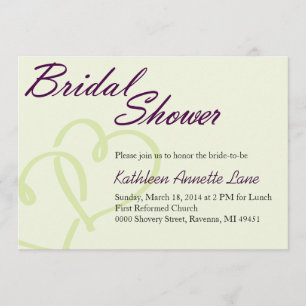Handwritten Bridal Shower Invitation