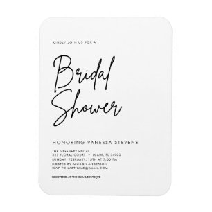 Handwritten Bridal Shower  Magnet