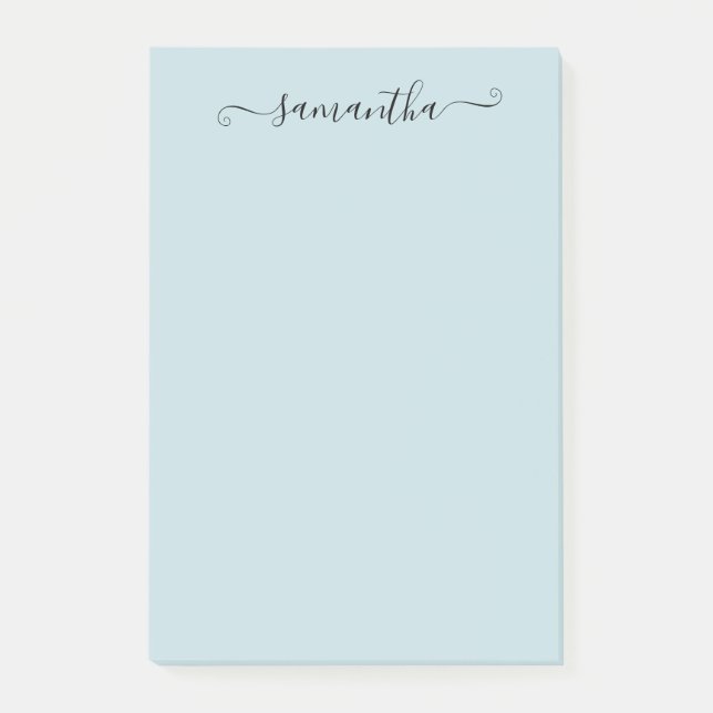 Handwritten Calligraphy Name Personalized Post-it Notes (Front)