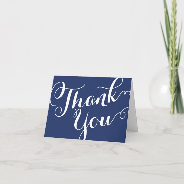 Handwritten Calligraphy Thank You Note Card (Front)