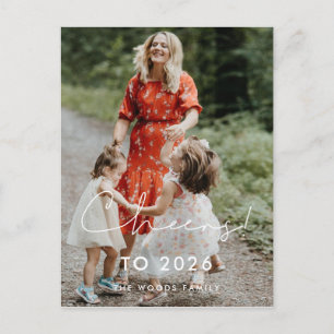 Handwritten Cheers to 2023 New Year's photo Postcard