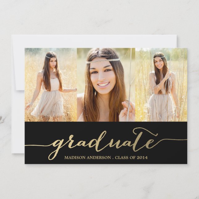 Handwritten Collage | Graduation Party Invitation (Front)