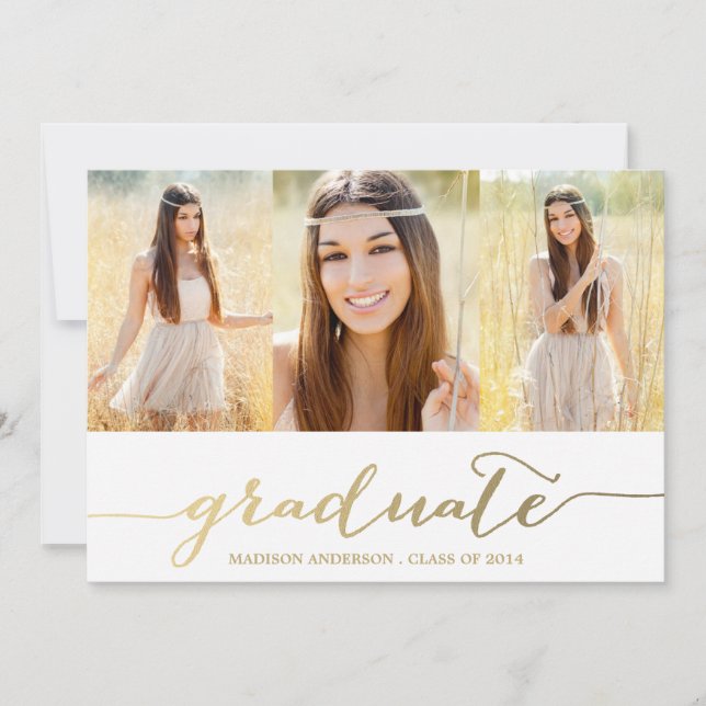 Handwritten Collage | Graduation Party Invitation (Front)