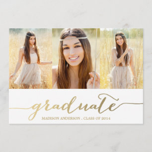 Handwritten Collage Graduation Party Invitation