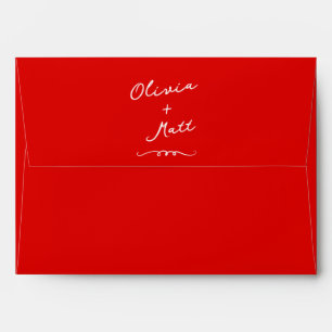 Handwritten Colorful Wedding Invite Envelope