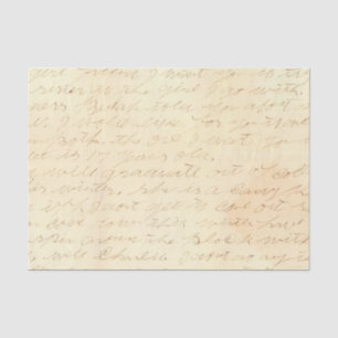 Handwritten Cursive Letter Tissue Paper