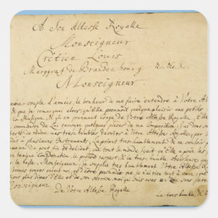 Handwritten dedication 'Brandenburger Concertos' Square Sticker