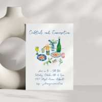 Handwritten Doodles Cocktails Fall Fete Custom