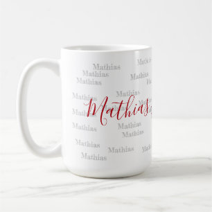 handwritten font style name on personalized coffee mug