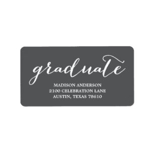 Handwritten Graduation Address Label