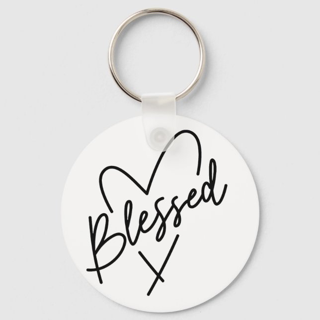 Handwritten Gratitude Quote Keychain (Front)