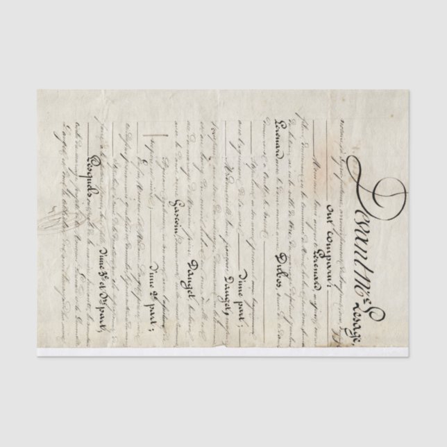 Handwritten Letter Tissue Paper (Front)