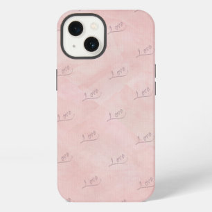 Handwritten LOVE on Faded Pink Background iPhone 13 Case