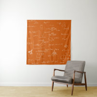 Handwritten Math Formulas and Equations Orange