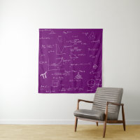 Handwritten Math Formulas and Equations Purple