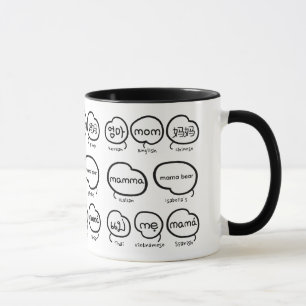 Handwritten Mom Typography Modern Mother's Day Mug
