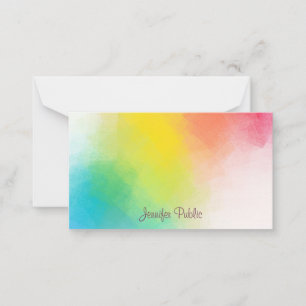 Handwritten Monogram Colourful Rainbow Template