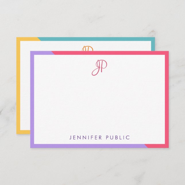 Handwritten Monogram Modern Simple Template (Front/Back)