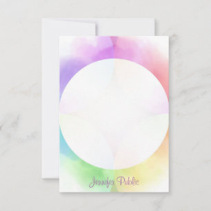 Handwritten Monogram Personalized Watercolor Card