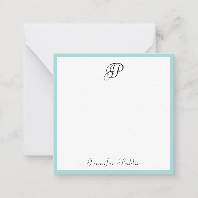 Handwritten Monogrammed Modern Simple Template (Front)