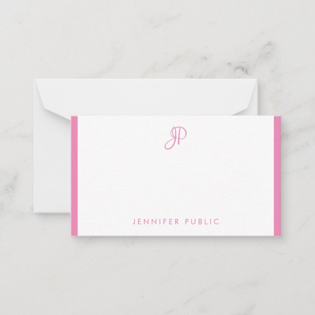 Handwritten Monogrammed Template Modern Simple (Front)