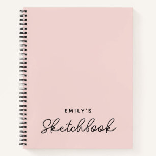 Handwritten Monoline Calligraphy Blush Sketchbook Notebook