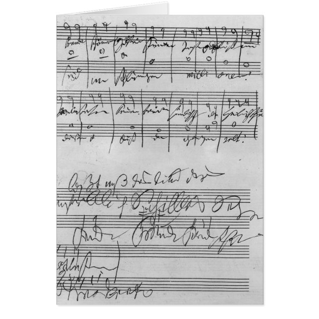 Handwritten musical score (Front)