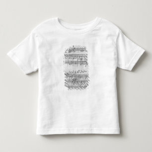 Handwritten musical score toddler t-shirt