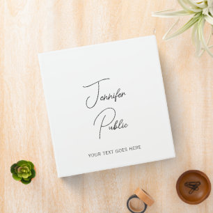 Handwritten Name Add Logo Script Text Here Binder
