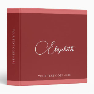 Handwritten Name Elegant Modern Template Custom Binder
