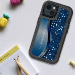 Handwritten Name Navy Blue Metal Glitter<br><div class="desc">The design is a photo and the cases are not made with actual glitter, sequins, metals or woods. This design is also available on other phone models. Choose Device Type to see other iPhone, Samsung Galaxy or Google cases. Some styles may be changed by selecting Style if that is an...</div>