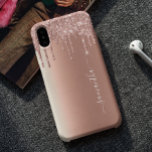 Handwritten Name Rose Gold Metal Glitter Look iPhone 12 Case<br><div class="desc">The design is a photo and the cases are not made with actual glitter, sequins, metals or woods. This design is also available on other phone models. Choose Device Type to see other iPhone, Samsung Galaxy or Google cases. Some styles may be changed by selecting Style if that is an...</div>