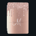 Handwritten Name Rose Gold Metal Glitter Monogram iPad Mini Cover<br><div class="desc">The design is a photo and the cases are not made with actual glitter, sequins, metals or woods. This design is also available on other models. You may also transfer this design to another product. No actual glitter was used to make this product. This design may be personalized in the...</div>