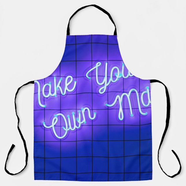 Handwritten neon glowing text Make Your Own Magic  Apron (Front)