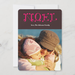 handwritten NOEL Holiday Card