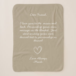Handwritten Personalized Message Friends Family Sherpa Blanket