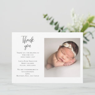 Handwritten Photo Baby Shower Thank You
