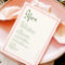Handwritten Pink and Green French Wedding Table 